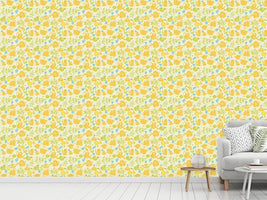 patterned-wallpaper-tea-time-in-the-garden