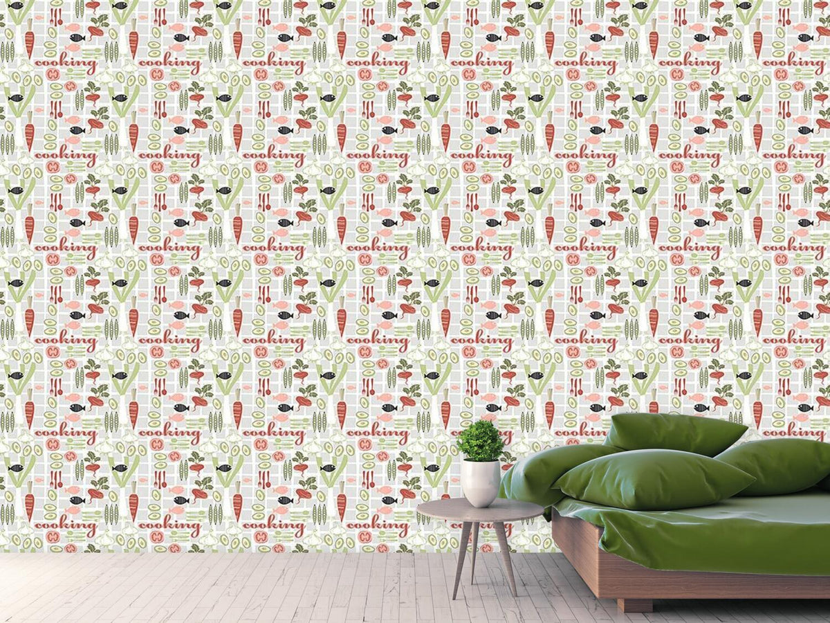 patterned-wallpaper-cooking-fun