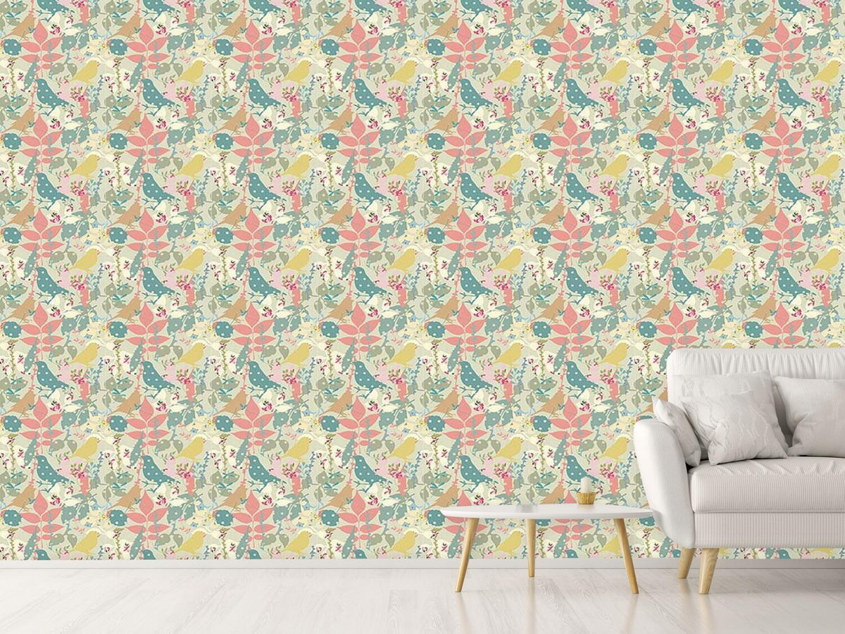 patterned-wallpaper-bird-fantasy-ii