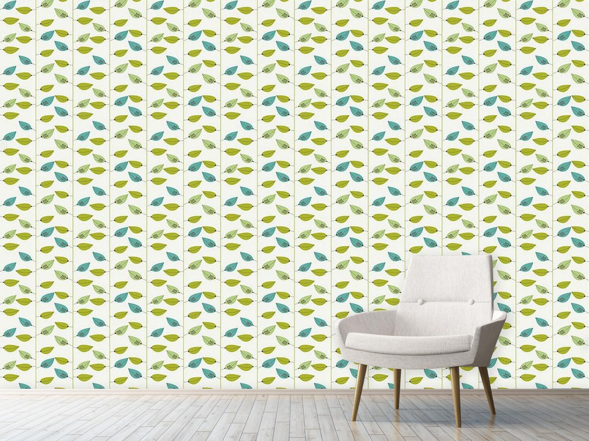 patterned-wallpaper-leaf-on-strings