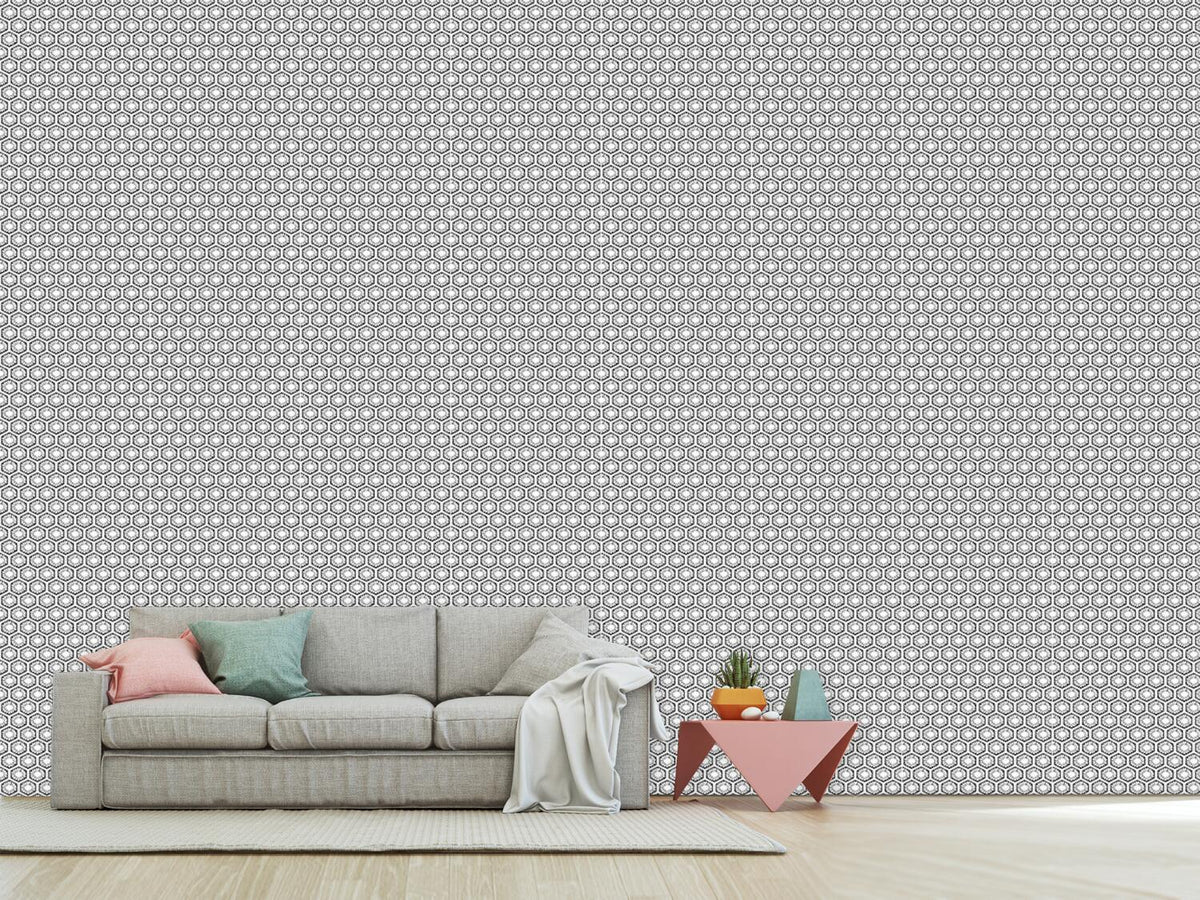 patterned-wallpaper-floral-honeycombs