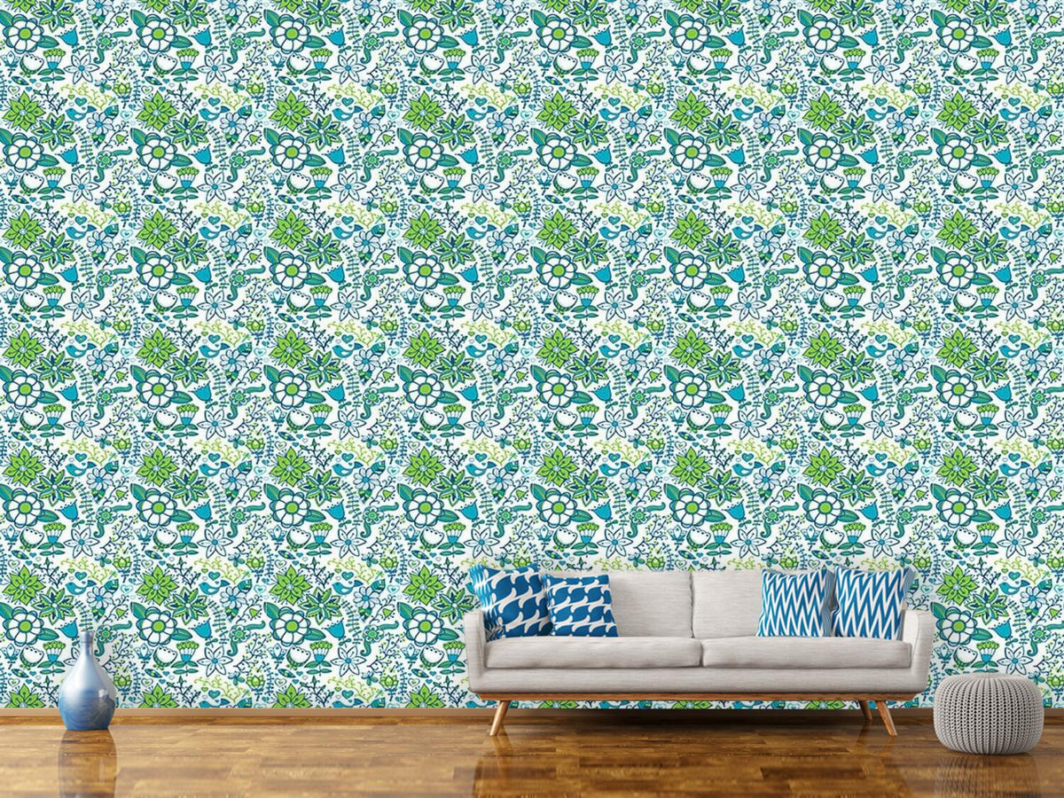 patterned-wallpaper-cool-paradise-flowers