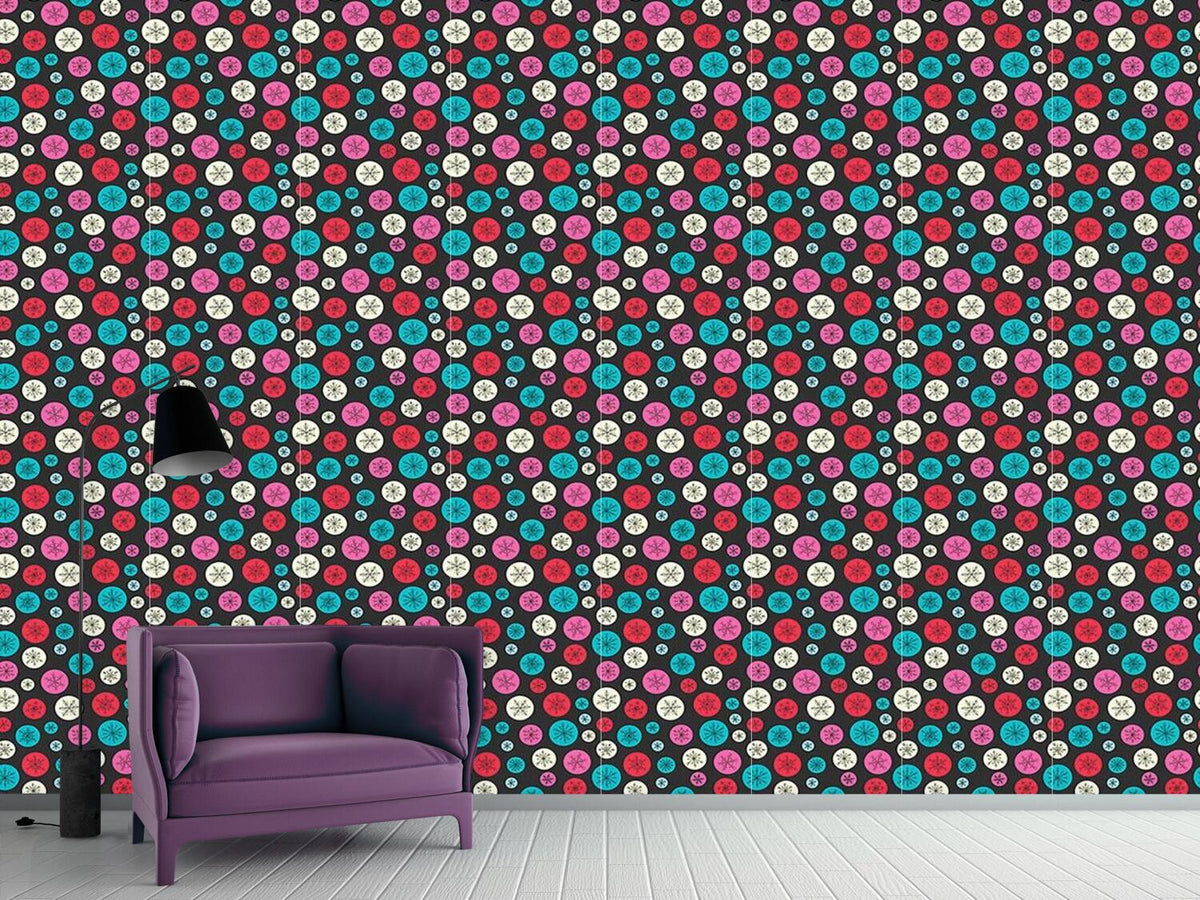 patterned-wallpaper-snowflake-bubbles