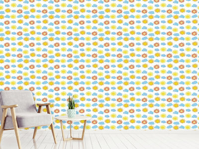 patterned-wallpaper-suns-and-clouds