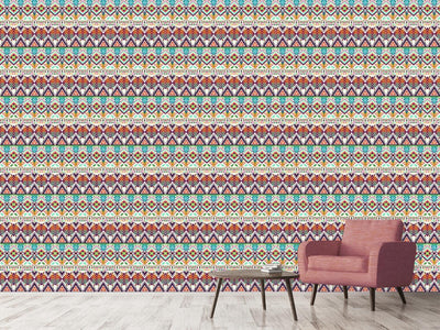 patterned-wallpaper-aztec-tribal-art