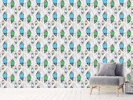 patterned-wallpaper-budgies