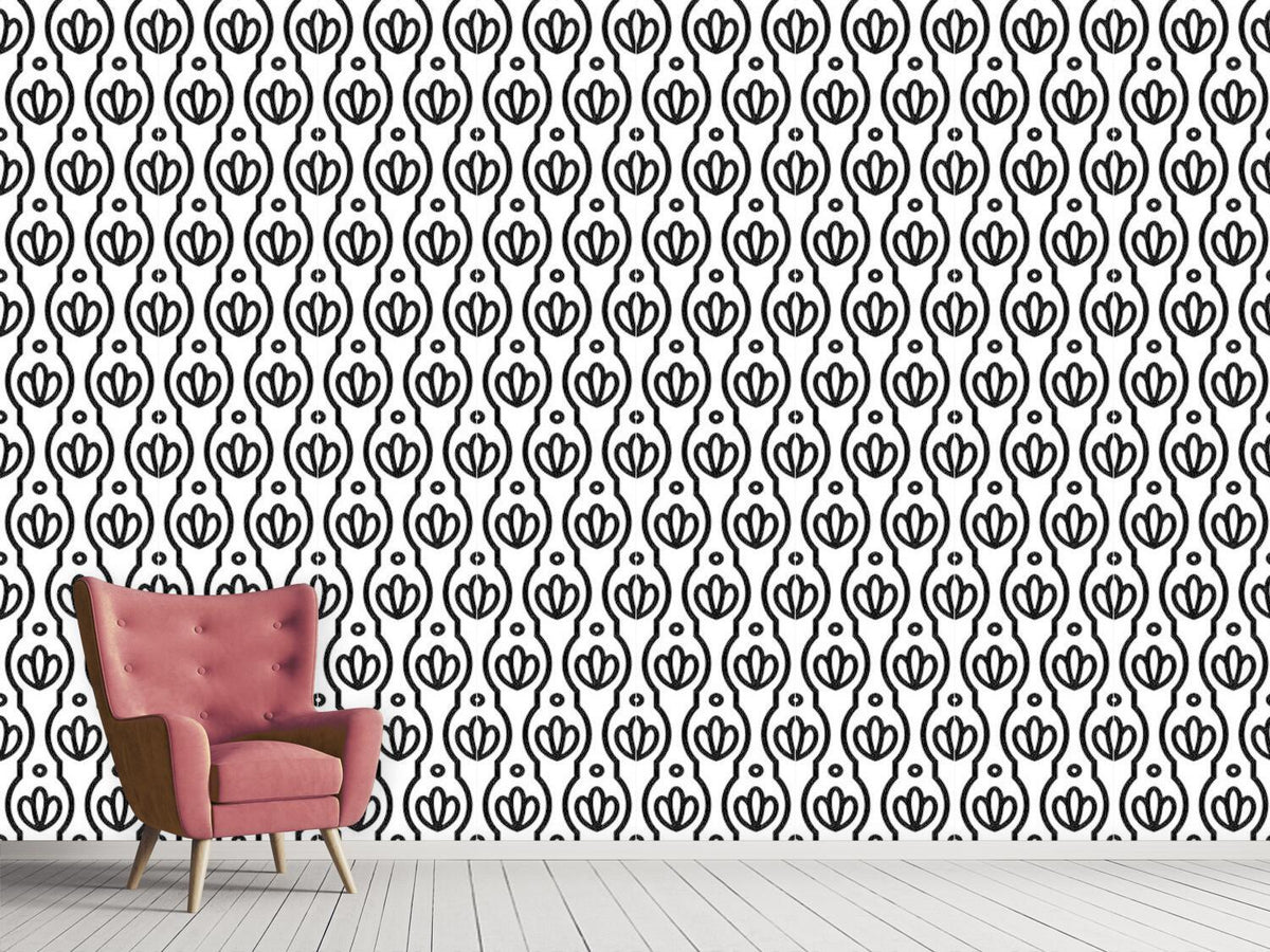 patterned-wallpaper-floral-silhouette