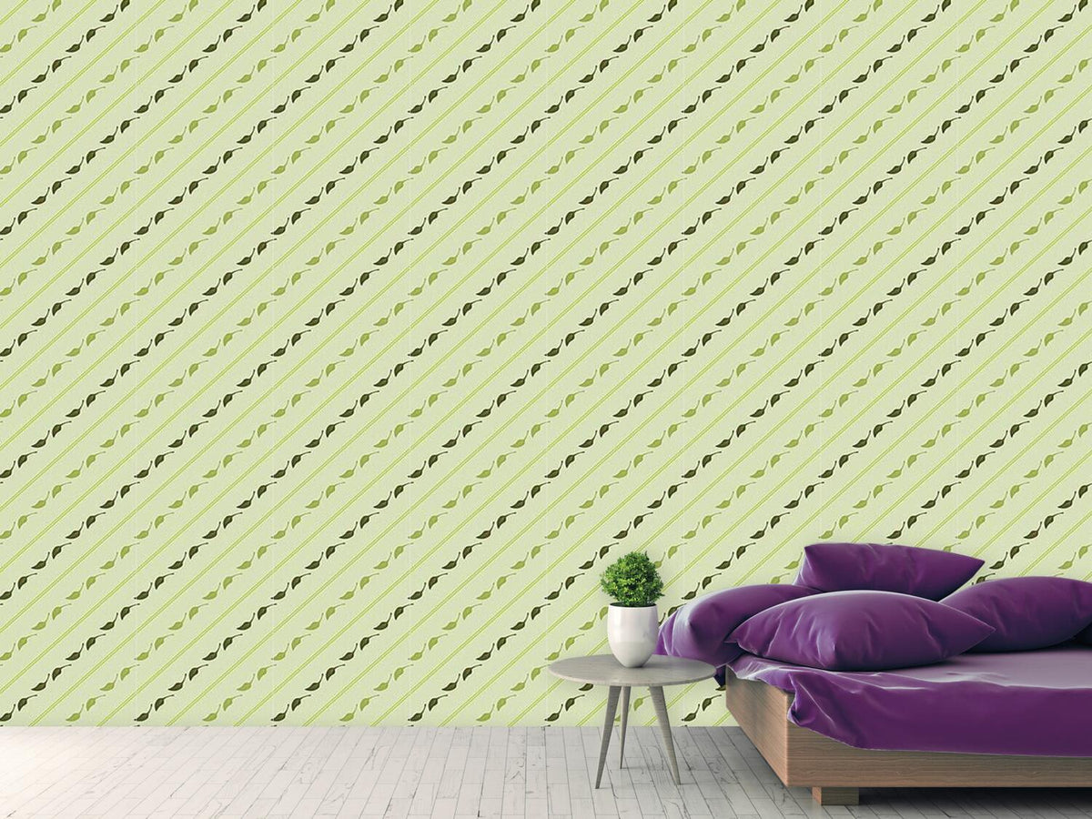 patterned-wallpaper-leaves-and-stripes