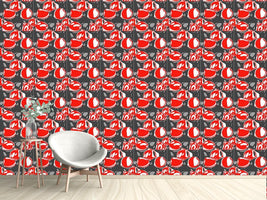 patterned-wallpaper-cocktail-cherries-on-grey