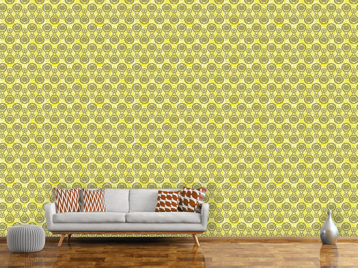 patterned-wallpaper-mehndi-yellow