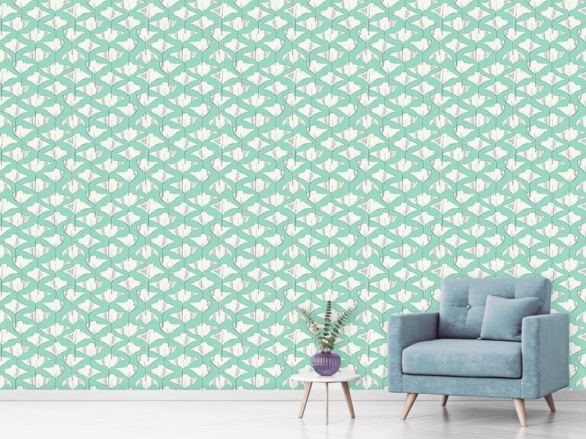 patterned-wallpaper-stingrays