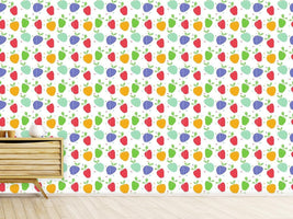 patterned-wallpaper-apples-on-dots