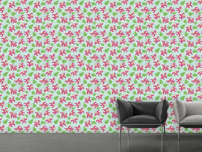 patterned-wallpaper-pink-lily