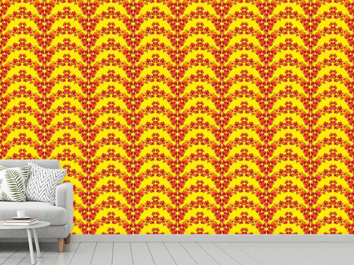 patterned-wallpaper-pansies-zigzag