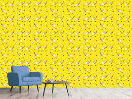 patterned-wallpaper-lovebirds-yellow