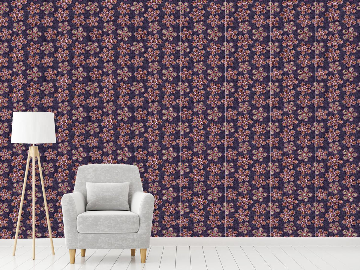 patterned-wallpaper-art-nouveau-blossoms