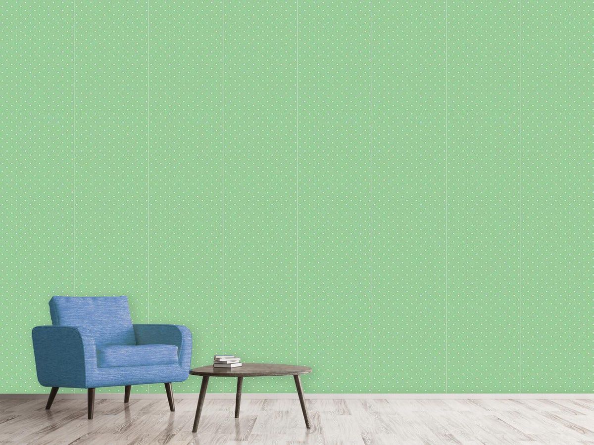 patterned-wallpaper-dots-on-green