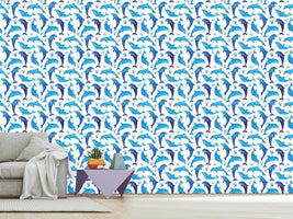 patterned-wallpaper-dolphins-in-water-color