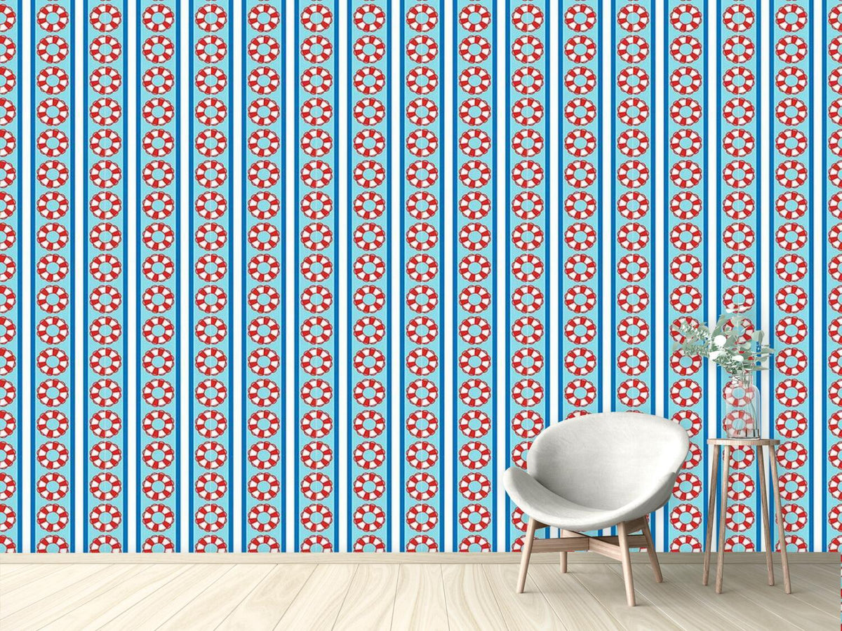 patterned-wallpaper-rescue-rings-on-stripes