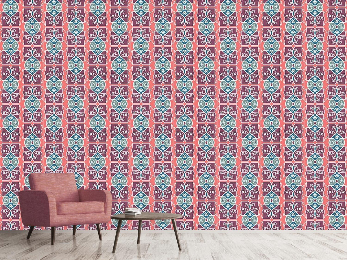 patterned-wallpaper-romanesque-fresco