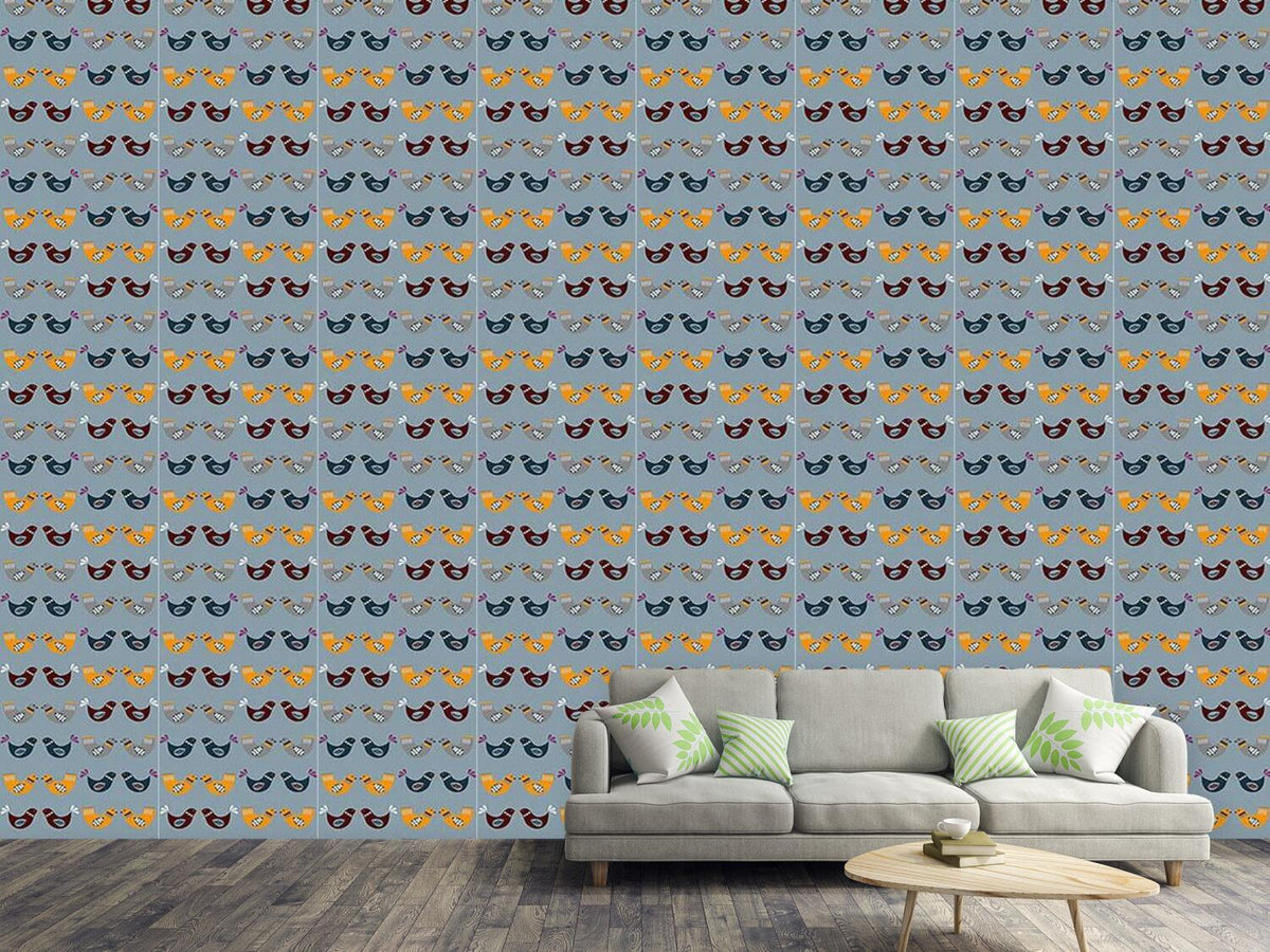 patterned-wallpaper-bird-wedding