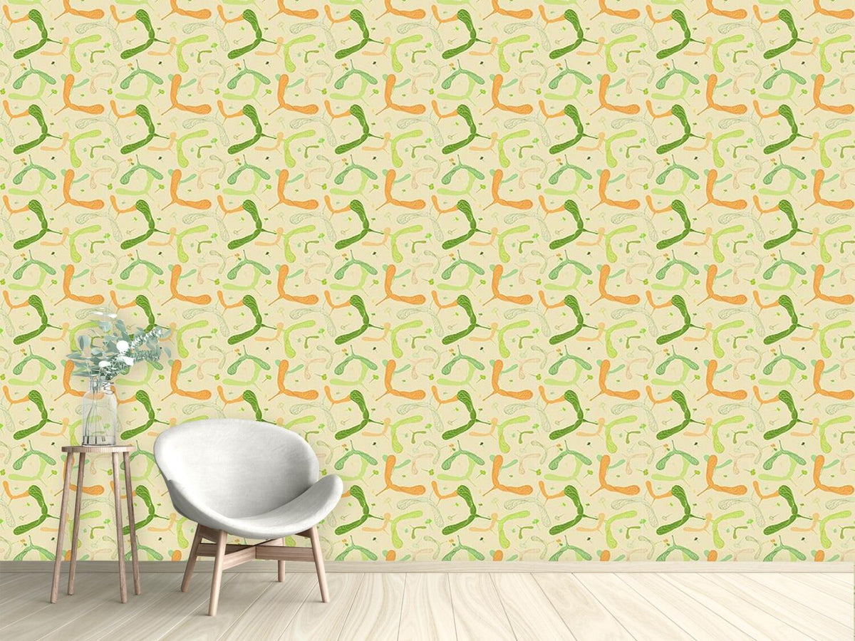 patterned-wallpaper-maple-seed-and-blossom