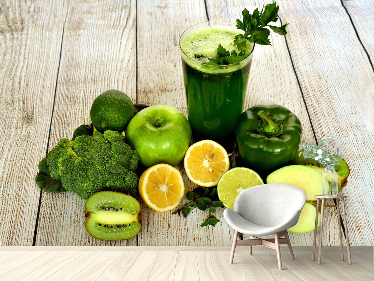 photo-wallpaper-ingredients-green-smoothie