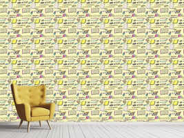 patterned-wallpaper-school-supplies