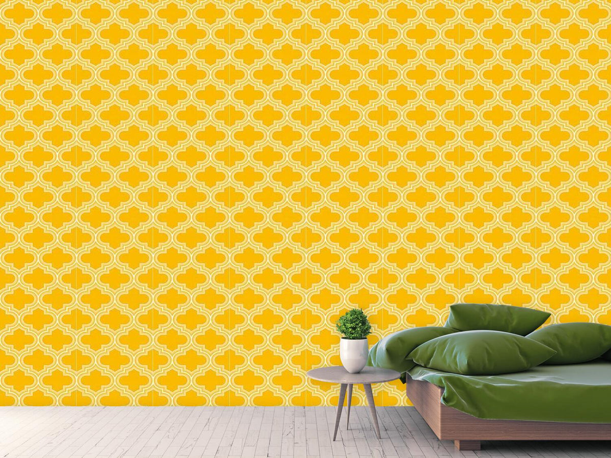 patterned-wallpaper-retro-morocco-yellow