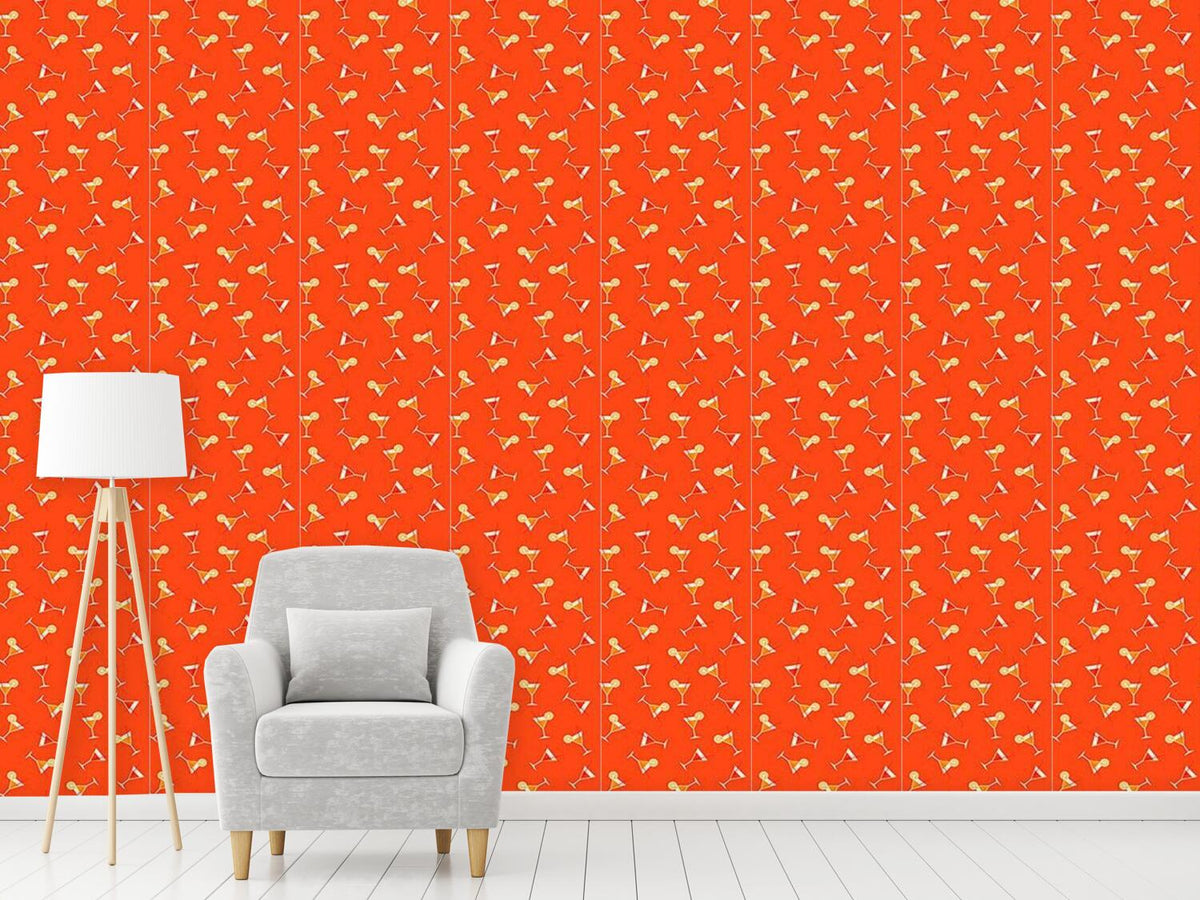 patterned-wallpaper-fancy-cocktails