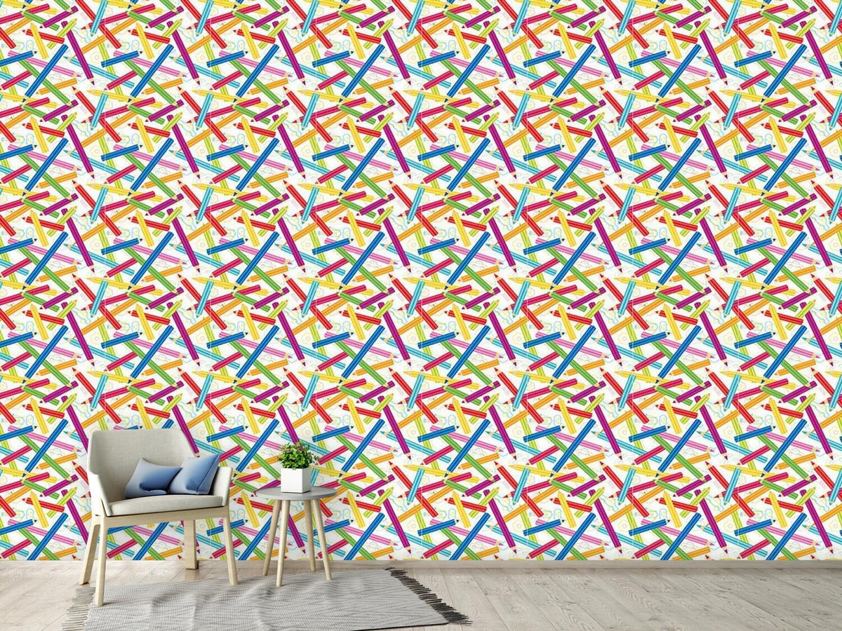 patterned-wallpaper-colored-pencils