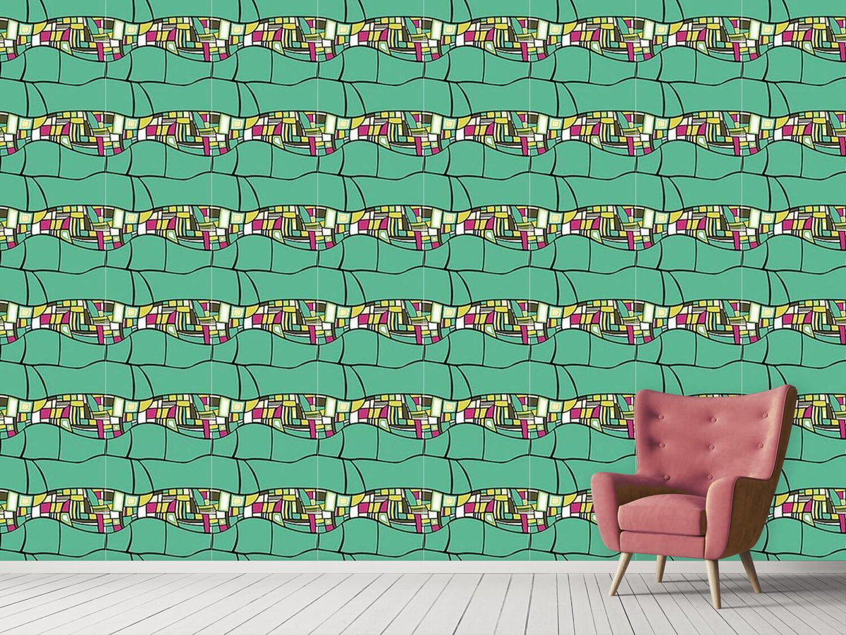 patterned-wallpaper-stilismo-turqoise