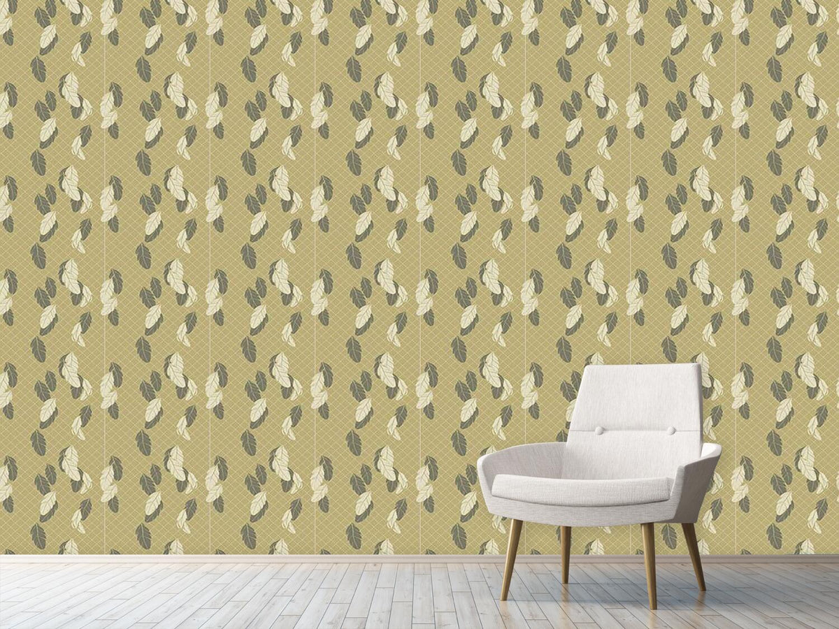 patterned-wallpaper-gentle-feathers-beige