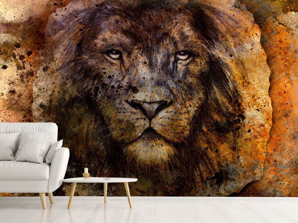 photo-wallpaper-portrait-of-a-lion-ii