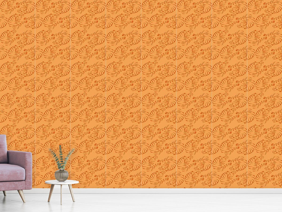 patterned-wallpaper-orange-tigers