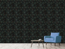 patterned-wallpaper-circles-and-leaves