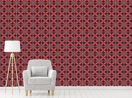 patterned-wallpaper-moroccan-red