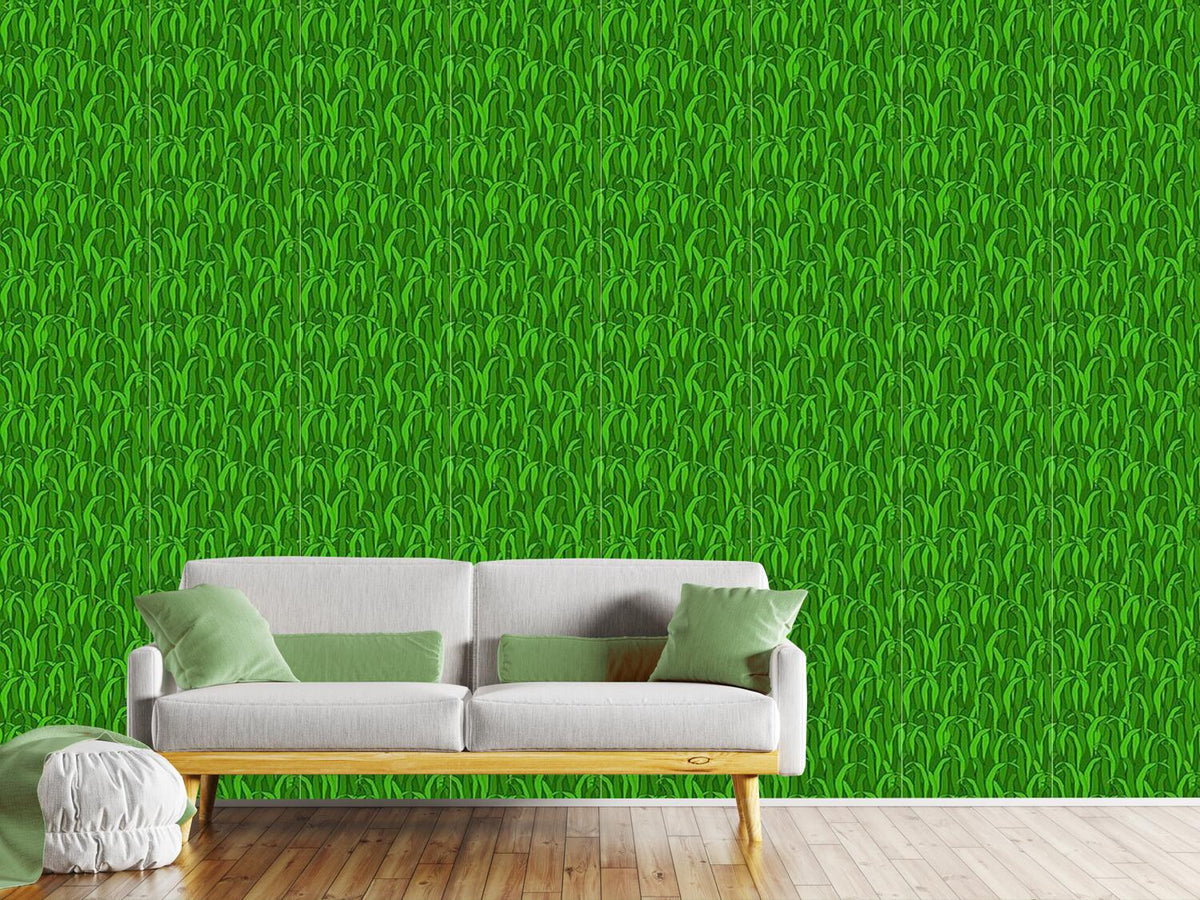 patterned-wallpaper-in-the-green-grass