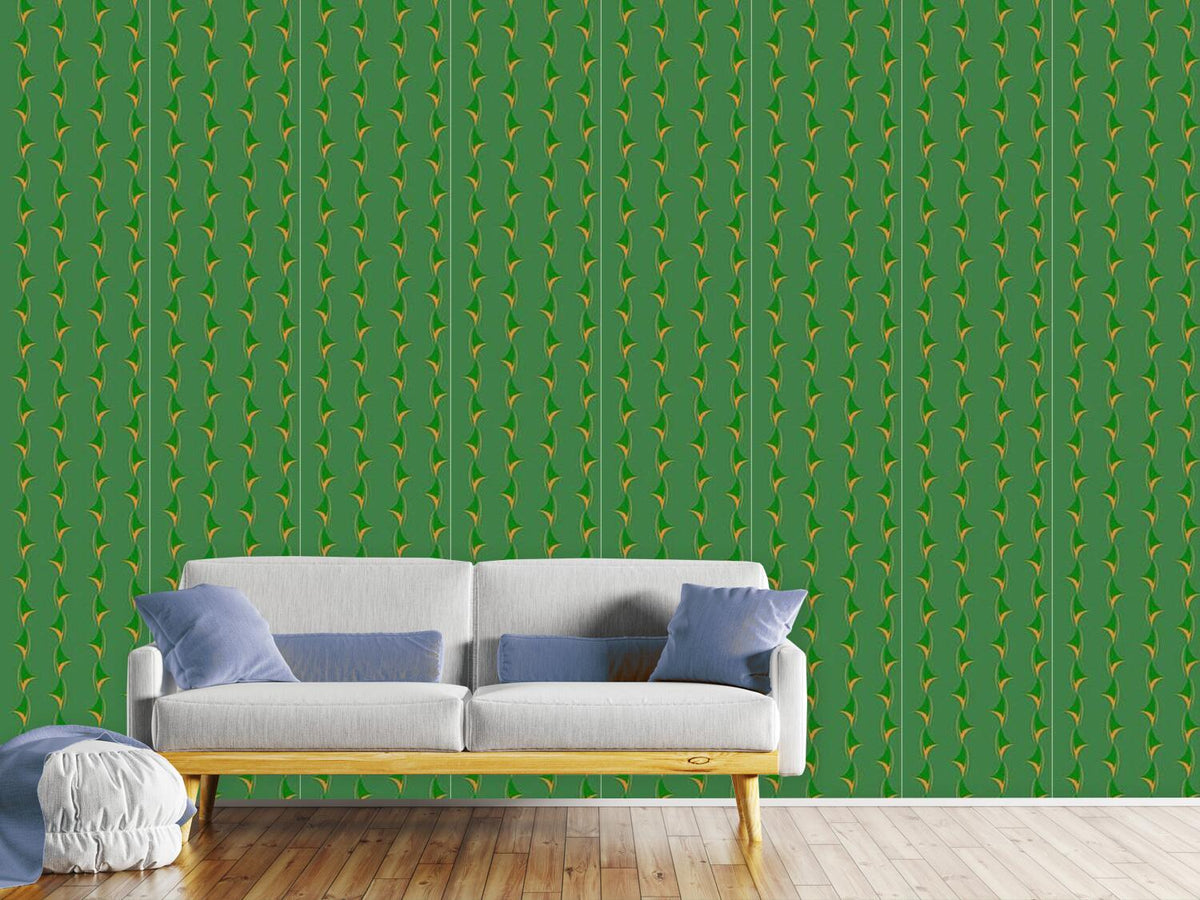 patterned-wallpaper-thorny-green