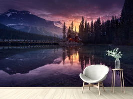 photo-wallpaper-lake-house-sunrise