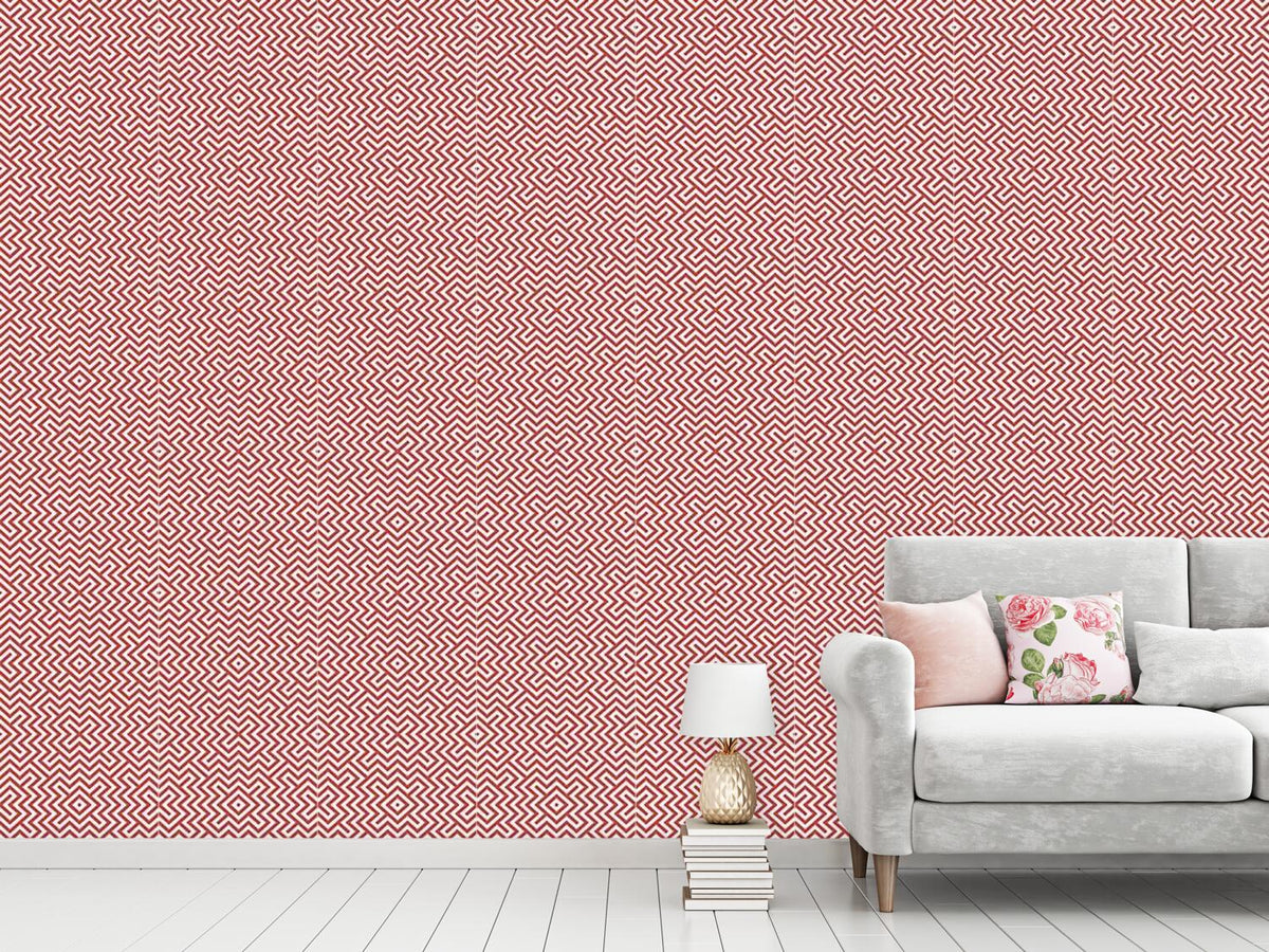 patterned-wallpaper-in-the-center-red