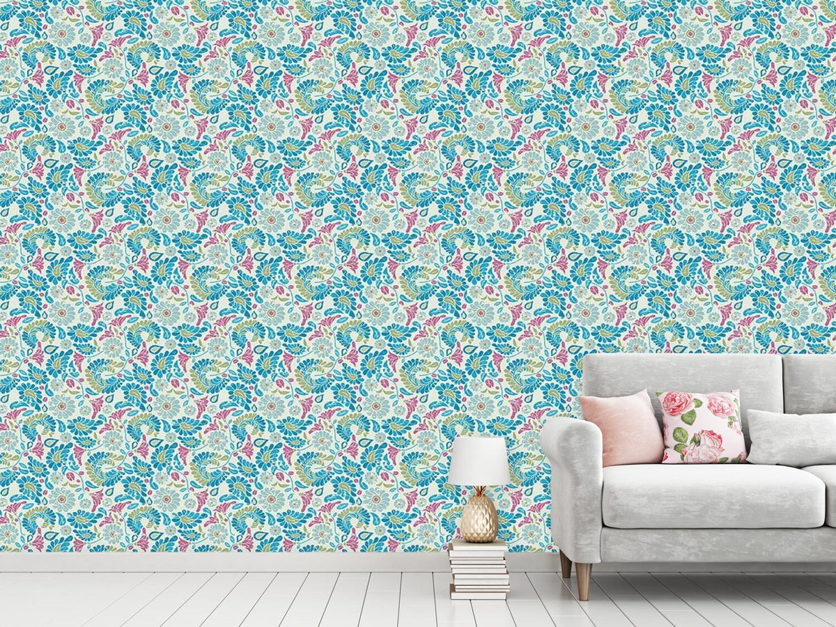 patterned-wallpaper-fantasy-flowers-with-patina