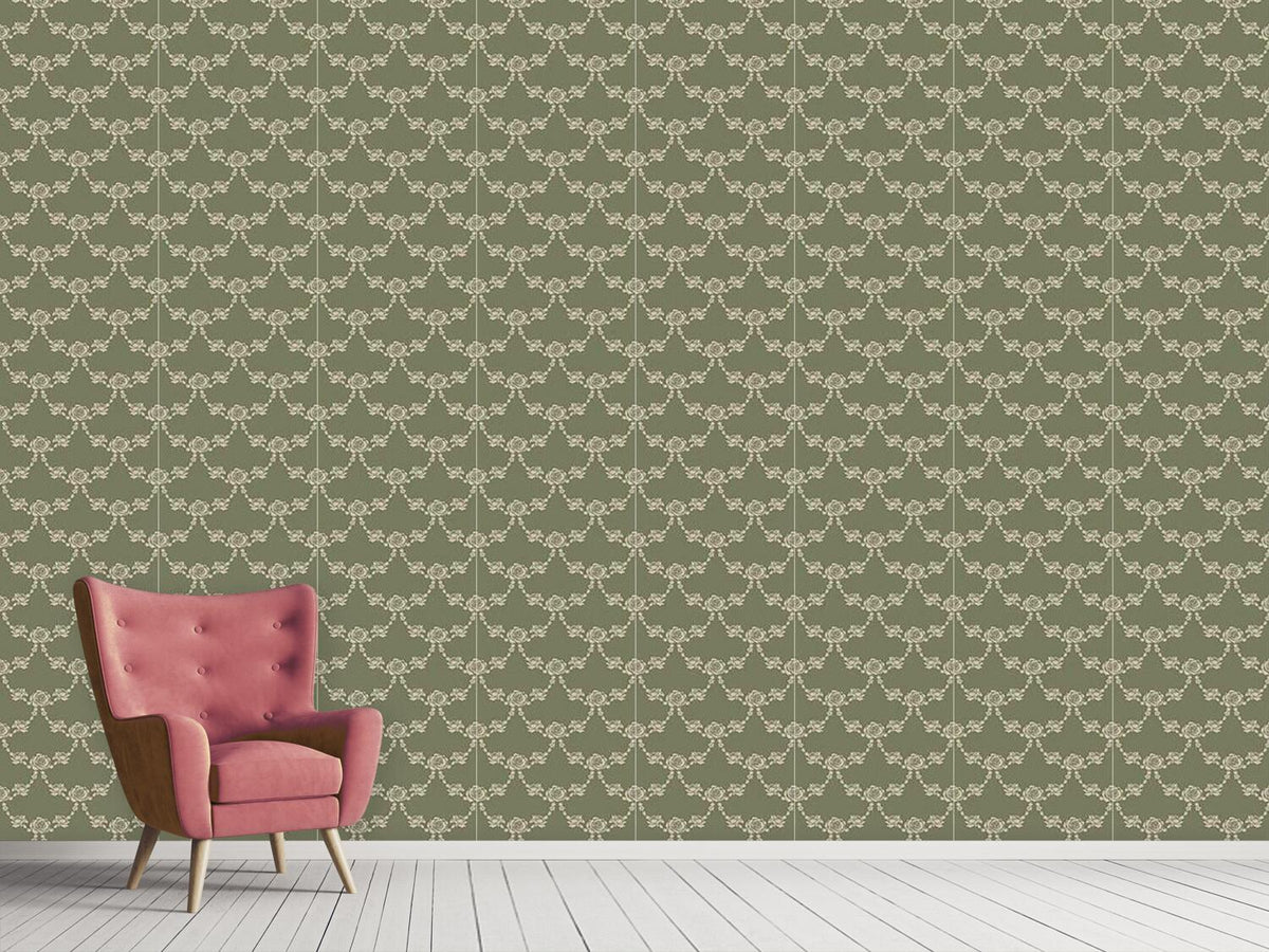 patterned-wallpaper-english-roses-green