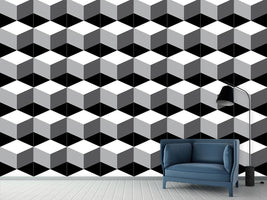 patterned-wallpaper-cube-on-black