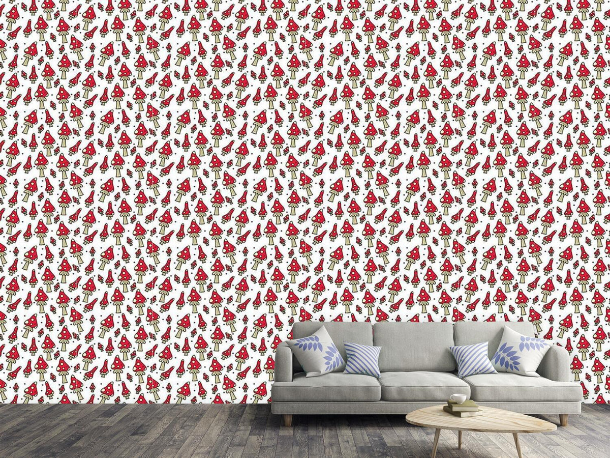 patterned-wallpaper-fly-agarics