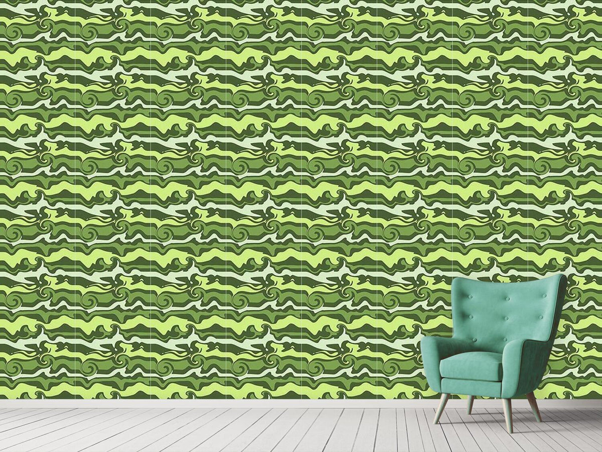 patterned-wallpaper-green-wave-chaos